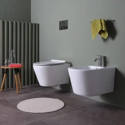 Kiamami Valentina Paire De Sanitaires Suspendus Wc Et Bidet - Blues