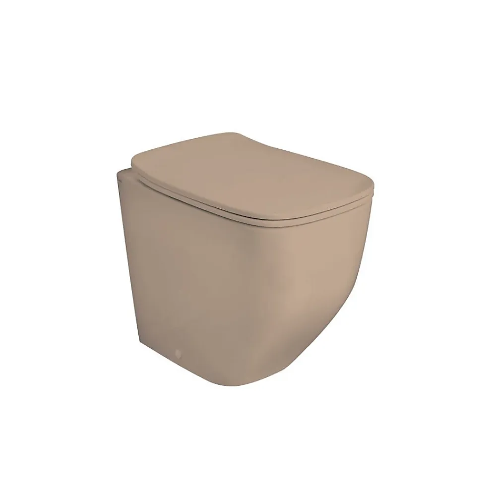 Kiamami Valentina Paire De Toilettes À Bidet Et À Chasse D'eau En Céramique Sable Mat