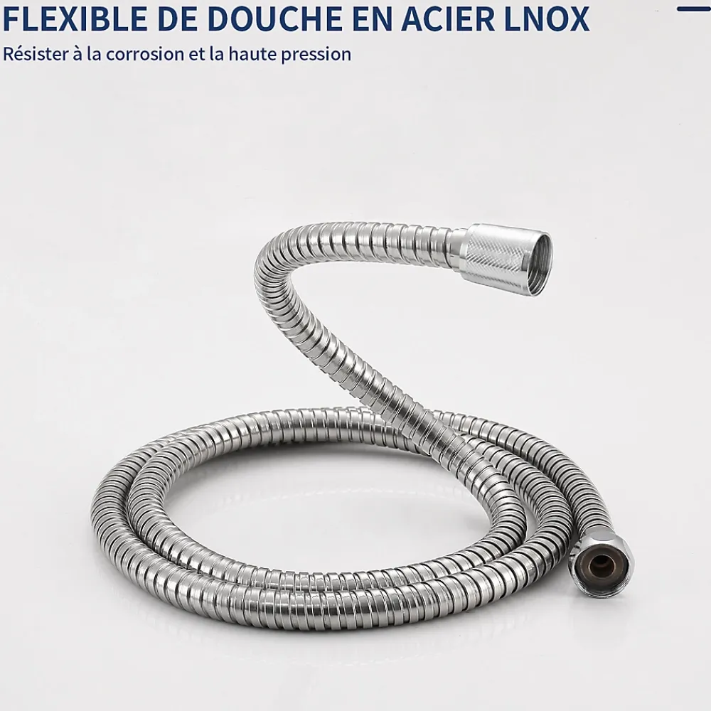 Colonne De Douche Hydromassante|Homelody Panneau de douche Chromé en Laiton 4 en 1 Colonne de Douche Hydromassante Murale Système de Douche Multifonctionnel