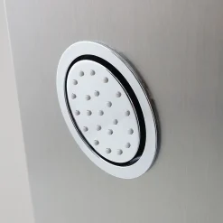 Kiamami Valentina Panneau De Douche Hydromassante En Acier Brossé Chromé H 150Cm
