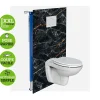 Kobert-in Panneau d'habillage pour bâti,support WC suspendu, 1200x1200x4 mm, finition Marbre, Promise KOBERT,IN