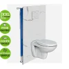 Kobert-in Panneau d'habillage pour bâti,support WC suspendu, 1200x1200x4 mm, finition Marbre Blanc, Mud KOBERT,IN