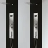 Colonne De Douche Encastrable|Laneri Panneau douche en acier inox avec 4 fonctions, inclu le flexible, la douche à main, les gets hydromassage, la cascade cervicale