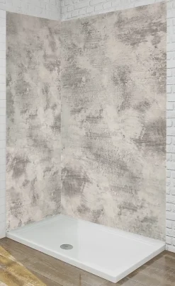 Panneau Mural De Salle De Bains|Ma nouvelle décoration Panneau Mural Alu Douche salle de bain CIMENT Brut 120 cm x 210 cm Ma Nouvelle Déco