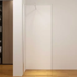 Panneau Mural De Salle De Bains|AICA Sanitaire Panneau mural de douche Blanc 80 x 210 cm mural aluminium avec 1 profile - Étanche, durable et facile à nettoyer