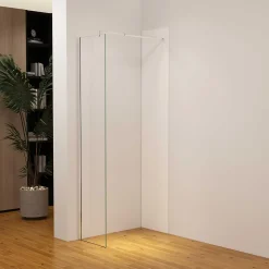 AICA Sanitaire Panneau mural de douche Blanc 40 x 210 cm mural aluminium avec 1 profile - Étanche, durable et facile à nettoyer