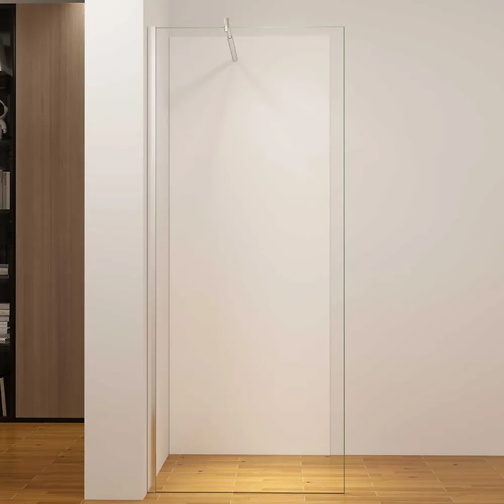 Panneau Mural De Salle De Bains|AICA Sanitaire Panneau mural de douche Blanc 90 x 210 cm mural aluminium avec 1 profile - Étanche, durable et facile à nettoyer