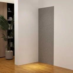 AICA Sanitaire Panneau mural de douche Gris 90 x 210 cm mural aluminium - Étanche, durable et facile à nettoyer