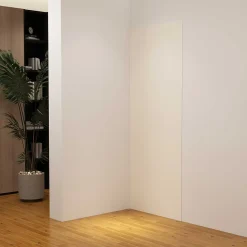 AICA Sanitaire Panneau mural de douche Ivoire 90 x 210 cm mural aluminium avec 1 profile - Étanche, durable et facile à nettoyer