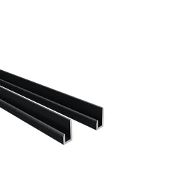 Panneau Mural De Salle De Bains|AICA Sanitaire Panneau mural de douche Noir 90 x 210 cm mural aluminium avec 1 profile - Étanche, durable et facile à nettoyer