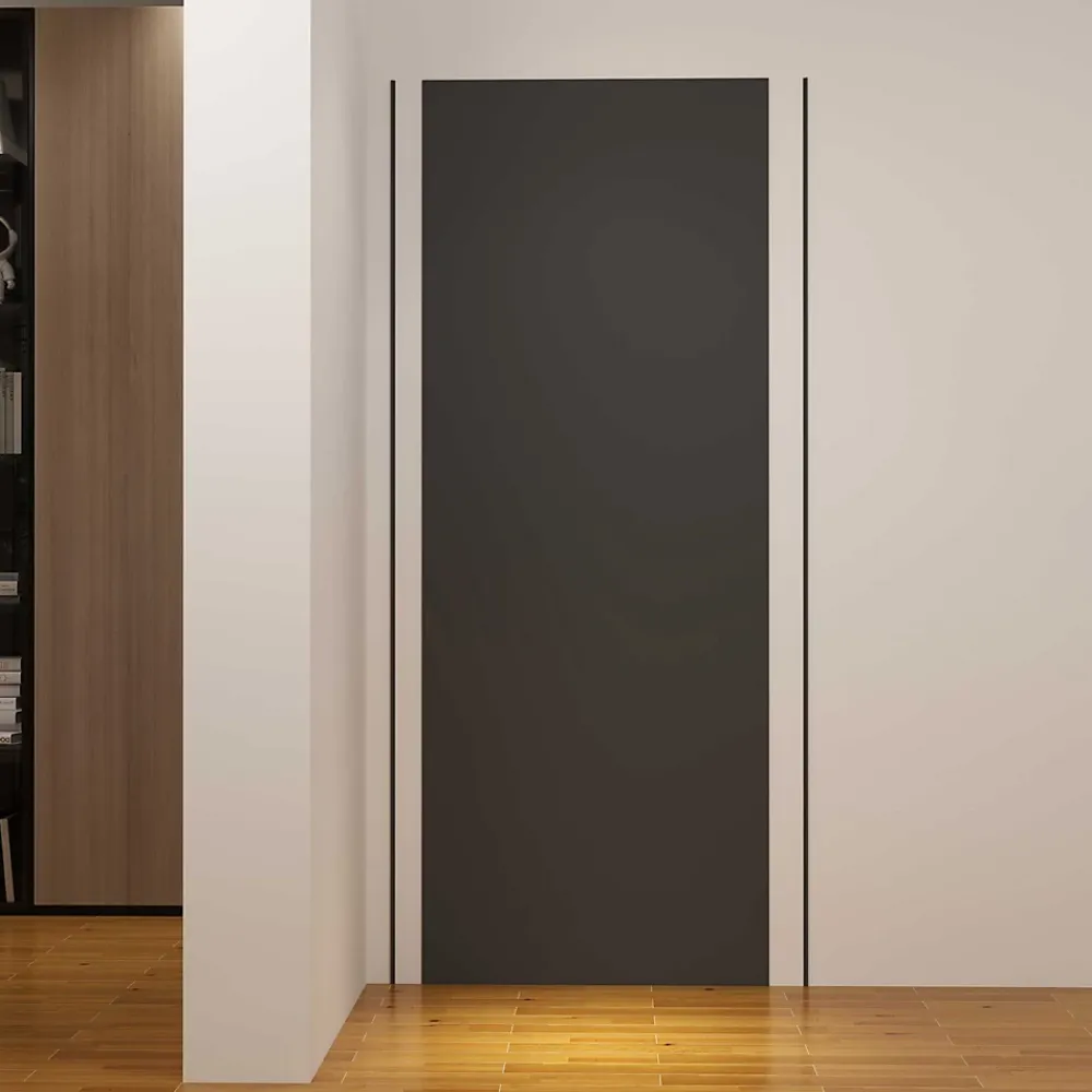 AICA Sanitaire Panneau mural de douche Noir 120 x 210 cm mural aluminium avec 1 profile - Étanche, durable et facile à nettoyer