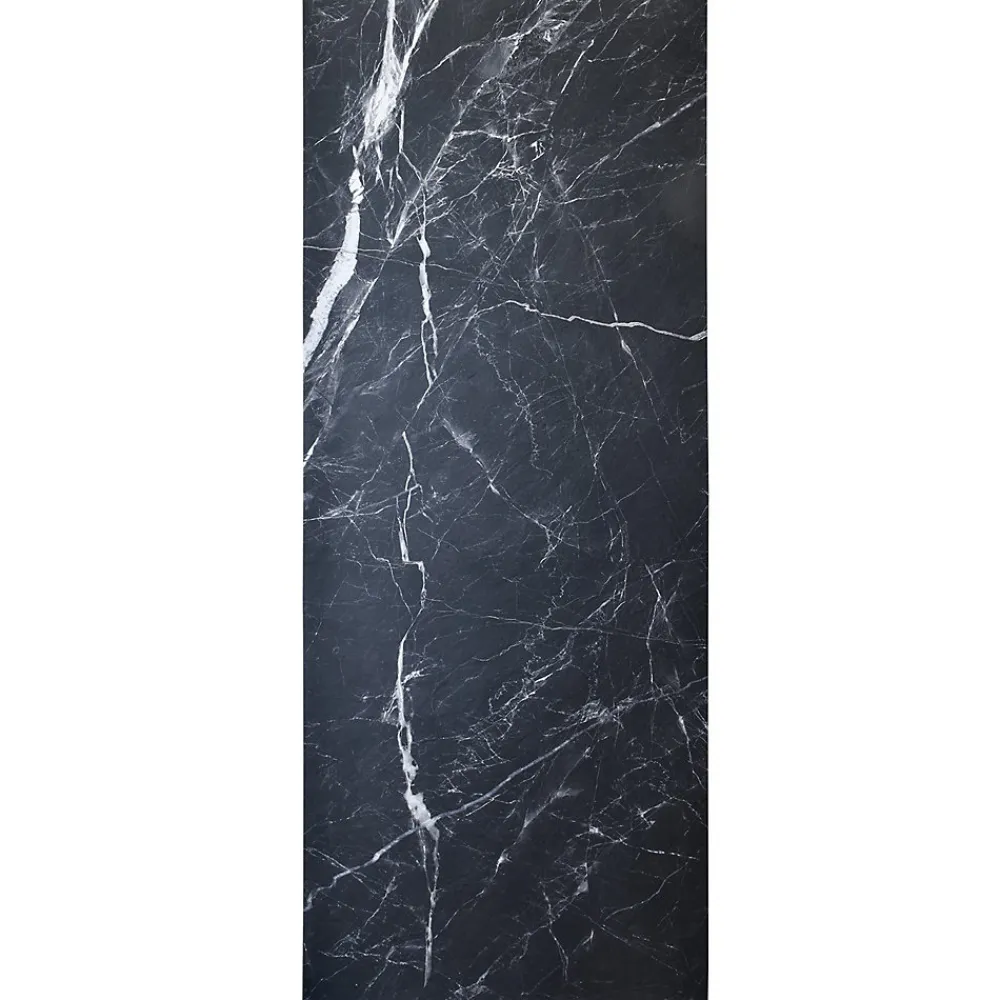 Panneau Mural De Salle De Bains|Autres Panneau mural de douche resine effet marbre noir 250x100 cm Natte d'etancheite periferique integree
