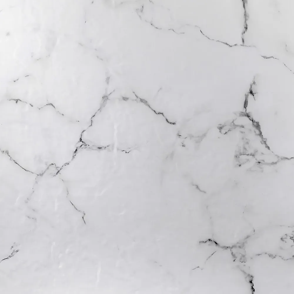 Autres Panneau mural de douche resine effet marbre blanc 250x100 cm Natte d'etancheite periferique integree
