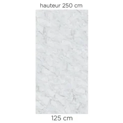 Panneau Mural De Salle De Bains|Kinedo Panneau mural de salle de bain - Kinewall Design - - Marbre blanc - 125x250 cm