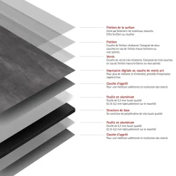Panneau Mural De Salle De Bains|Schulte Panneau mural de salle de bain l.100 x H.255 cm, schiste anthracite, Décodesign vendu par 2
