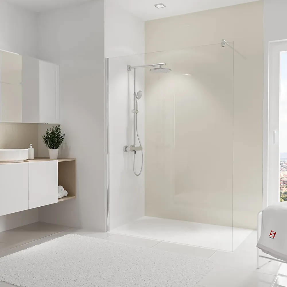 Schulte Panneau mural de salle de bains l.150 x H.255 cm, beige brillant, DécoDesign