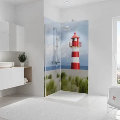 Schulte Panneau mural de salle de bains l.90 x H.210 cm, phare en angle, Décodesign photo vendu par 2