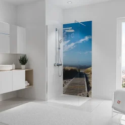 Schulte Panneau mural de salle de bains l.90 x H.210 cm, ponton mer du Nord, DécoDesign Photo