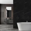 Decoon Panneau Mural Douche SPC/PVC Décor Marbre Noir satiné - 90x260cm - 2,34M²