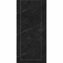 Decoon Panneau Mural Douche SPC/PVC Décor Marbre Noir satiné - 90x260cm - 2,34M²