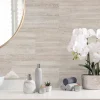 Dumawall+ panneaux muraux douche - dalle pvc travertino 37,5 cm ht x 65 cm lg - lot de 8 plaques - 1,95 m2