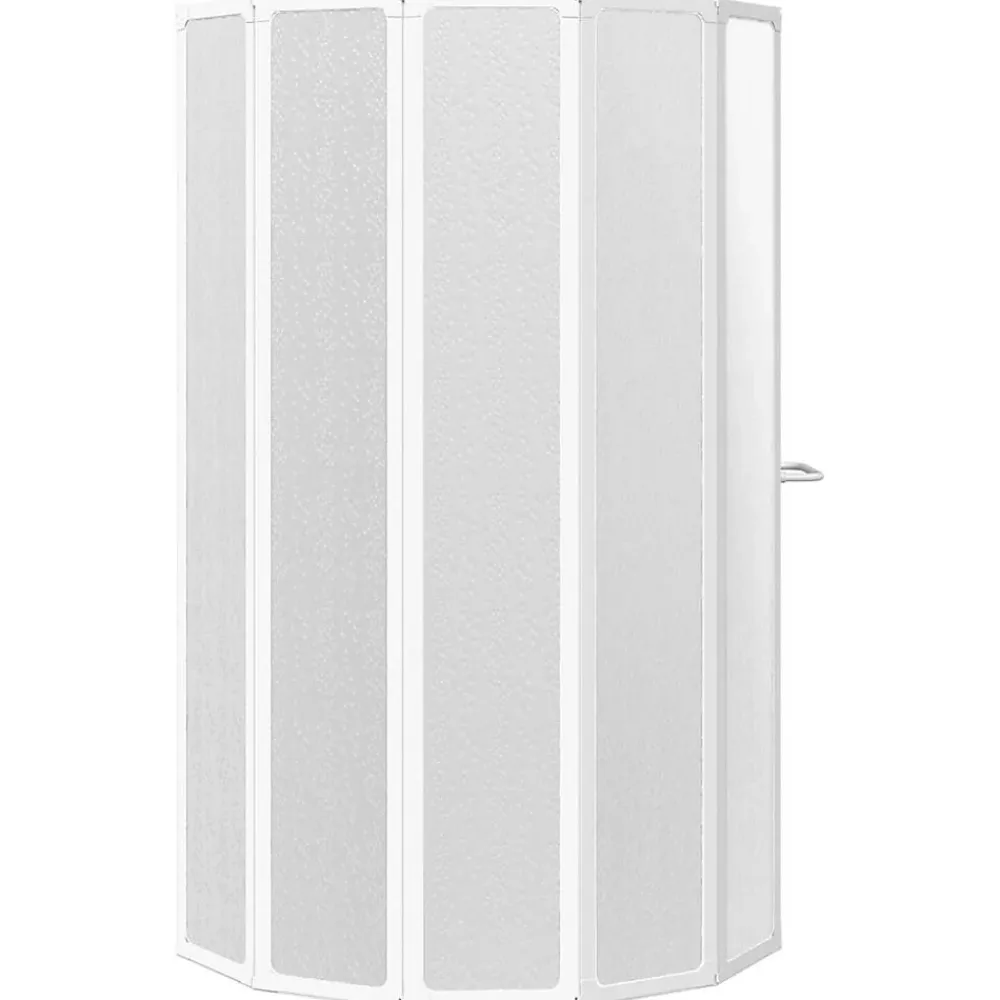Vidaxl Pare baignoire à 7 volets avec porte-serviettes (140x168 cm - Blanc)