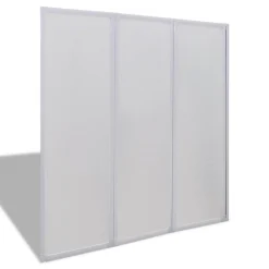 Pare-Baignoire|Vidaxl Pare baignoire à 3 volets rétractables (117x120 cm - Blanc)