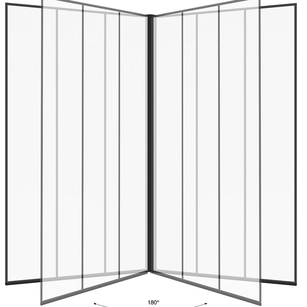 IDMarket Pare baignoire 1 volet 70x120 cm sérigraphié effet verrière avec profilé en aluminium noir