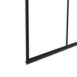 IDMarket Pare baignoire 1 volet 70x120 cm sérigraphié effet verrière avec profilé en aluminium noir