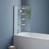 Pare-Baignoire|IDMarket Pare baignoire 1 volet 70x120 cm avec profilé en aluminium argenté