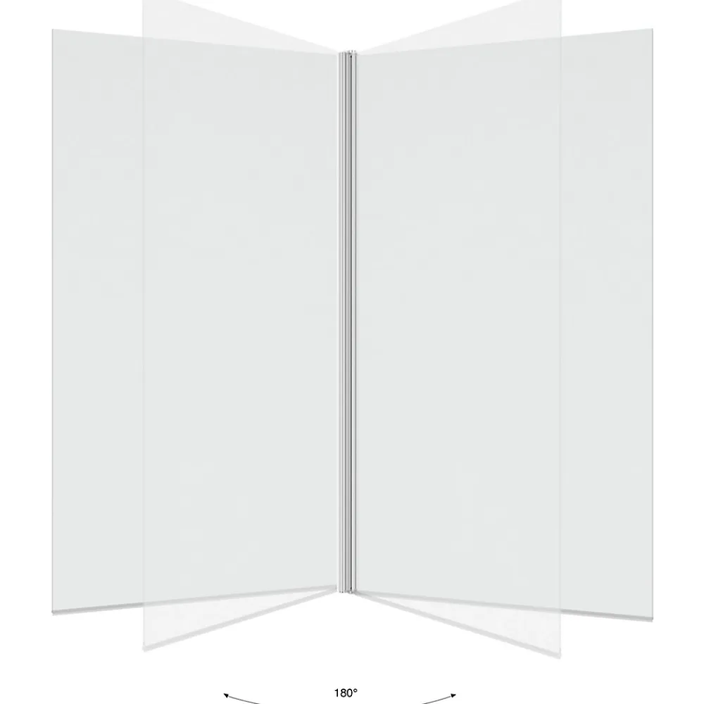 Pare-Baignoire|IDMarket Pare baignoire 1 volet 70x120 cm avec profilé en aluminium argenté
