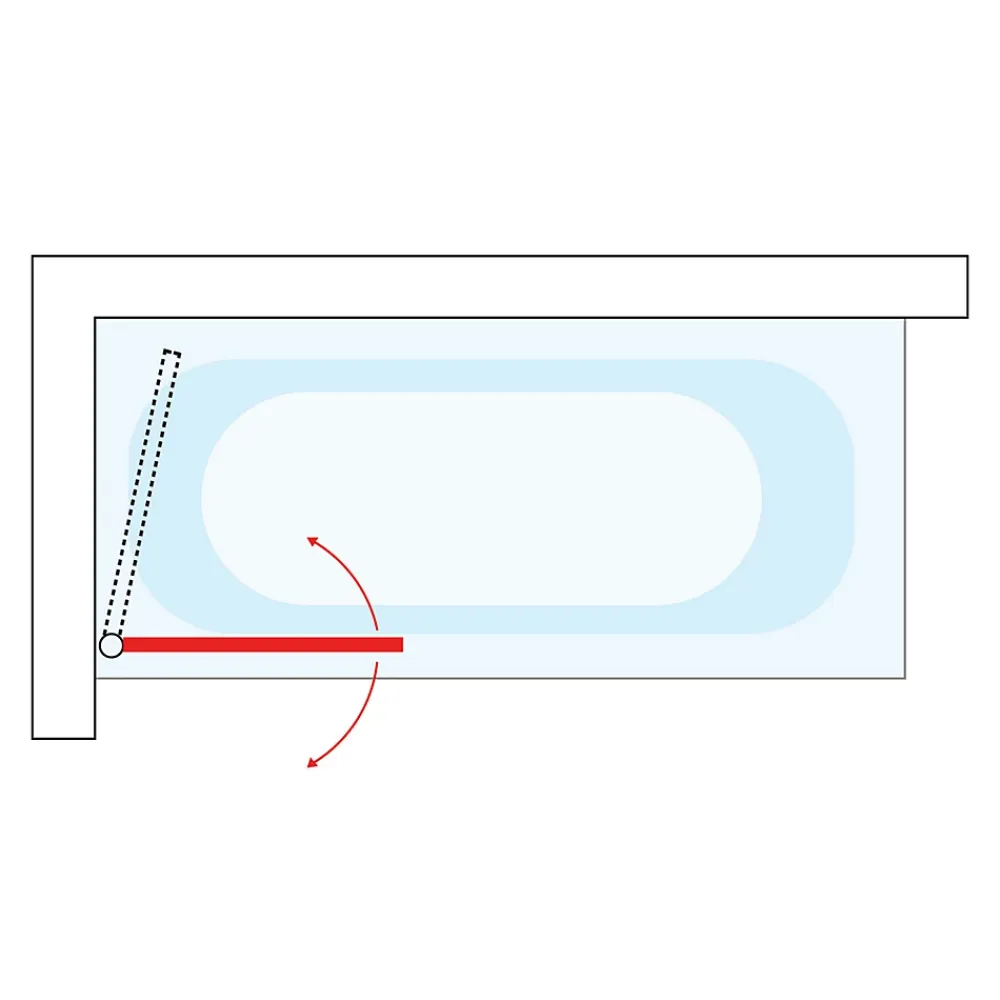 Pare-Baignoire|IDMarket Pare baignoire 1 volet 70x120 cm avec profilé en aluminium argenté