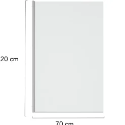 Pare-Baignoire|IDMarket Pare baignoire 1 volet 70x120 cm avec profilé en aluminium argenté
