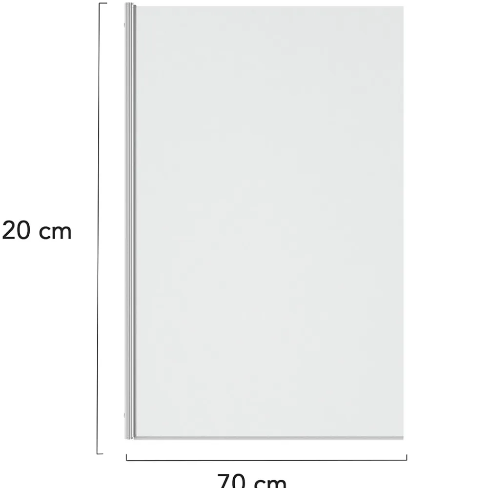 Pare-Baignoire|IDMarket Pare baignoire 1 volet 70x120 cm avec profilé en aluminium argenté