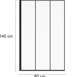 Pare-Baignoire|IDMarket Pare baignoire 1 volet 80x140 cm sérigraphié effet verrière avec profilé en aluminium noir