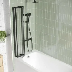 Gelco Pare Baignoire 4 volets - - LEXIA Noir - 110 x 140
