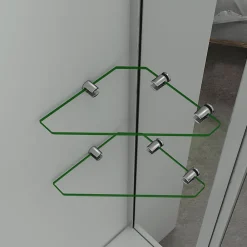 AICA Sanitaire Pare baignoire chromé pivotante L.100 x 140 cm avec 2 étagères - 6mm verre sécurité - solution pratique, élégante