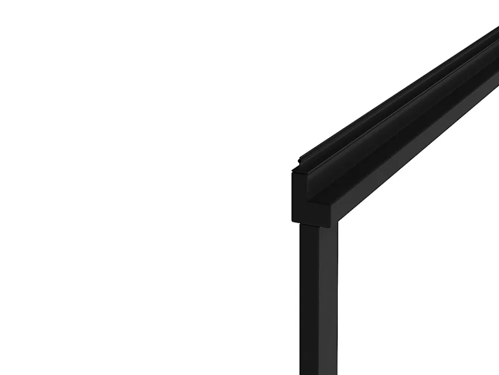 Vente-unique Pare baignoire coulissant noir mat avec porte serviette - 120x140 cm - WAIMEA