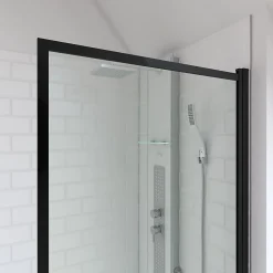 Pare-Baignoire|Galedo Pare baignoire Dark Edge pivotant noir 130 x 75cm