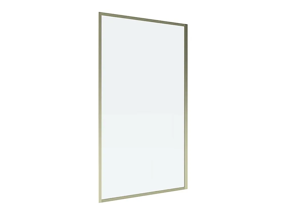 Vente-unique Pare baignoire doré style art déco - 80 x 140 cm - Verre trempé - BRADENTON