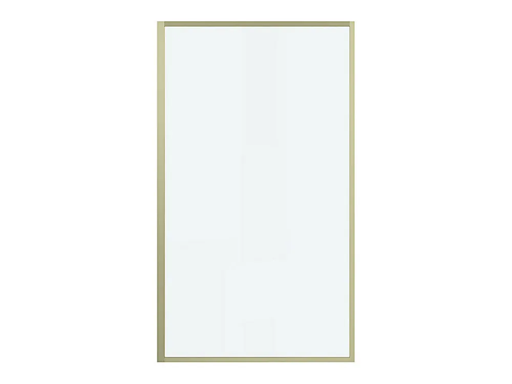 Vente-unique Pare baignoire doré style art déco - 80 x 140 cm - Verre trempé - BRADENTON