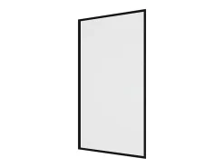 Vente-unique Pare baignoire noir mat style industriel - 80 x 140 cm - Verre trempé - BRADENTON