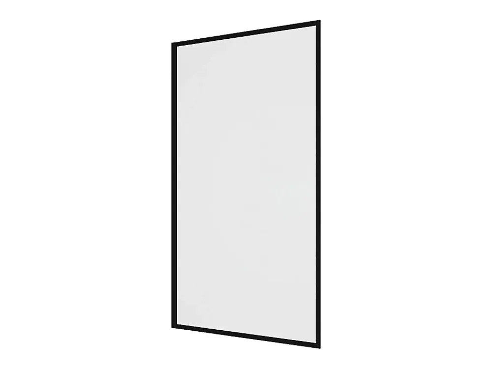 Vente-unique Pare baignoire noir mat style industriel - 80 x 140 cm - Verre trempé - BRADENTON