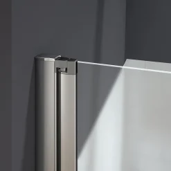 AICA Sanitaire Pare baignoire pivotant - 80 x 140 cm - Verre dépoli anticalcaire 5 mm - Profilé aluminium chromé - Installation à gauche