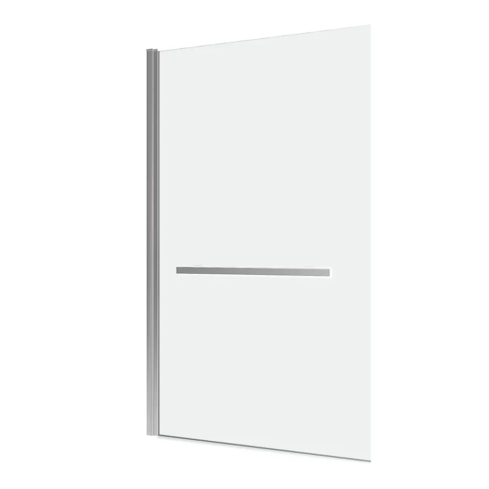 Pare-Baignoire|Aurlane Pare baignoire Pivotant avec Porte-Serviette 85x150cm - Profilé Chrome - Verre 6mm - TSHAPE CHROMED