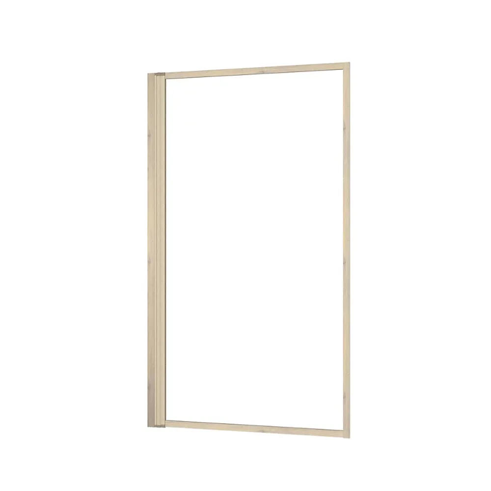 Pare-Baignoire|Galedo Pare baignoire pivotant l.80 x H.140 cm profilés effet bois, Art Déco