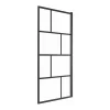 Pare-Baignoire|Vente-unique Pare baignoire pivotant style industriel - 70 x 140 cm - Noir mat - Verre - RIVANON