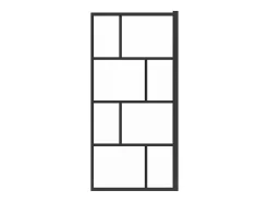 Pare-Baignoire|Vente-unique Pare baignoire pivotant style industriel - 70 x 140 cm - Noir mat - Verre - RIVANON