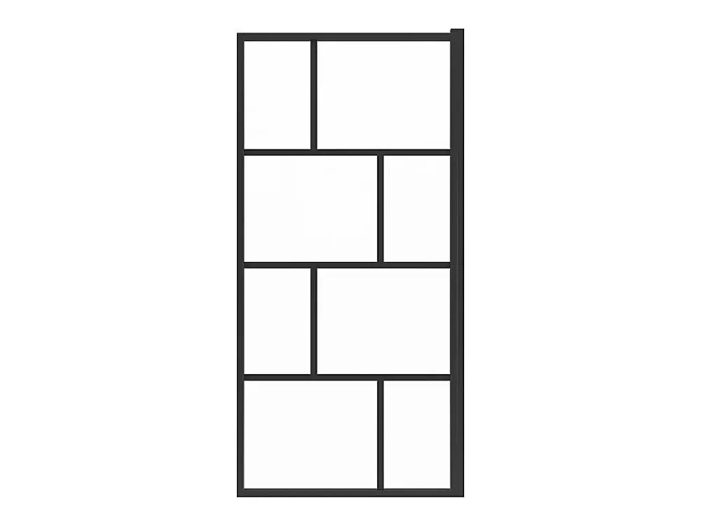 Pare-Baignoire|Vente-unique Pare baignoire pivotant style industriel - 70 x 140 cm - Noir mat - Verre - RIVANON
