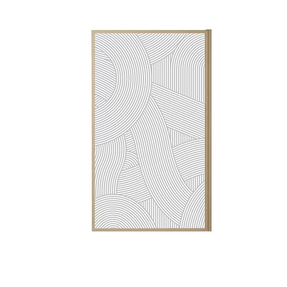 Pare-Baignoire|Aurlane Pare baignoire pivotant 140x80 cm HINATA - style Japandi courbes douces Cadre effet bois - Verre 5mm